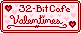 32-Bit Cafe Valentines button